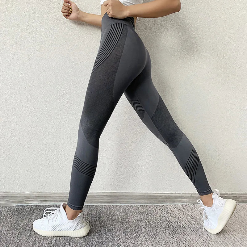 AthleGlam Contour Mesh Leggings - High-Waist, Breathable & Sculpting